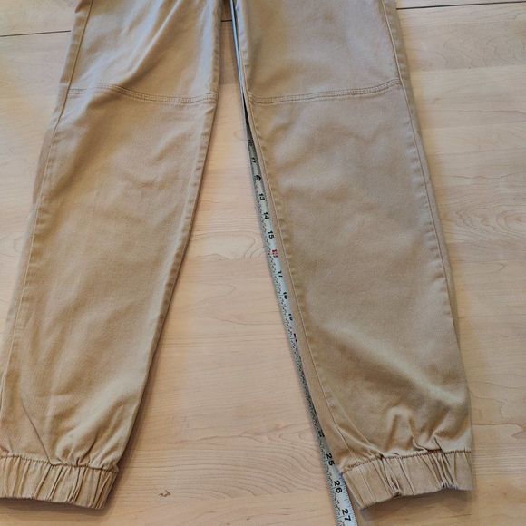 Aeropostale Khaki High Rise Jogger with elastic band waist and feet, Size XS - Picture 3 of 16